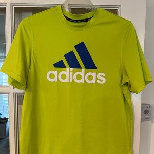 Adidas Climalite Boys XL / Mens XS T-shirt Lime Green